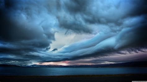 Wallpaper Sea Sky Storm Horizon Atmosphere Thunder Cloud