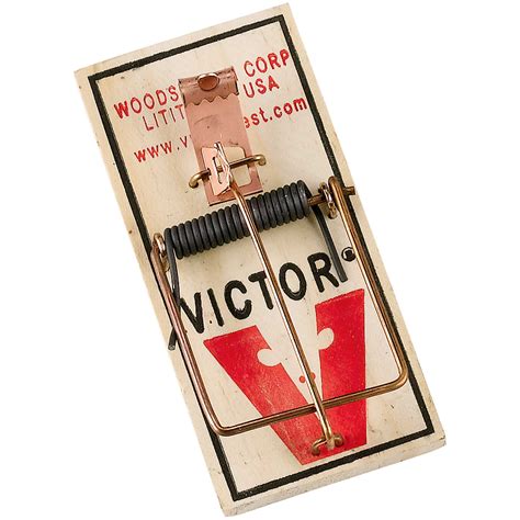 Using the original wooden snap trap design with an improved larger trip pedal. Victor Mouse Trap | Forestry Suppliers, Inc.