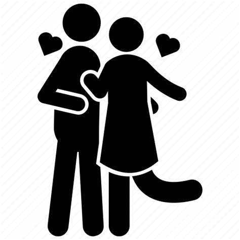 Dating Embracing Kissing Relationship Romantic Icon