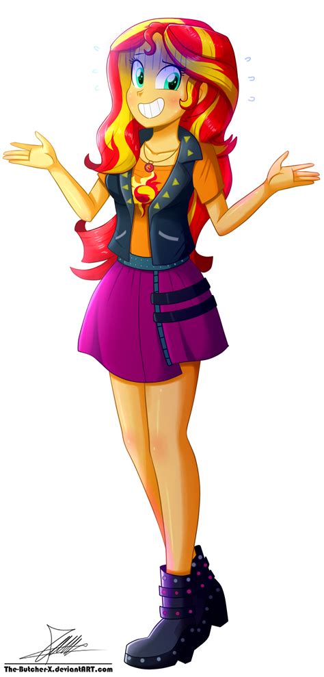Sunset Shimmer Eqg Style Commission By The Butcher X On Deviantart