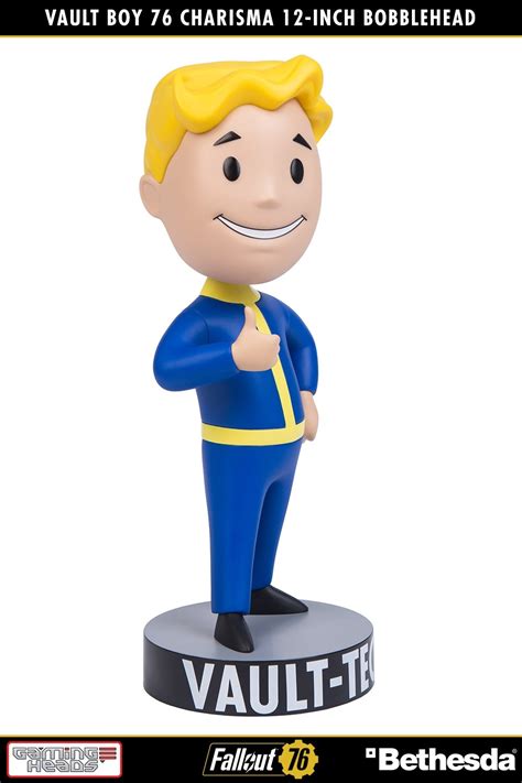 Fallout 76 Vault Boy 76 Charisma 12 Inch Bobblehead Gaming Heads