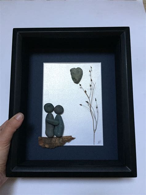 Engagement Pebble Art Engagement Gifts Pebble Art Gift Etsy Pebble