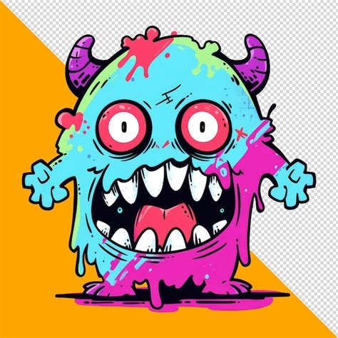 Premium Psd Scary Monster Character Avatar On Transparent Background