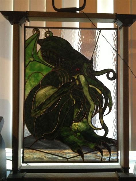 Stained Glass Cthulhu Chaosium Stained Glass Designs Tentacle Art