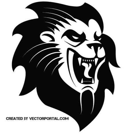 Lion Stencil Art Royalty Free Stock Svg Vector And Clip Art