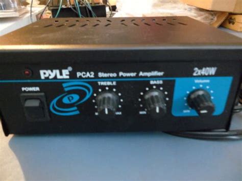 Pyle Audio Pca2 2x40 Watt Mini Stereo Power Amplifier Wtreblebass
