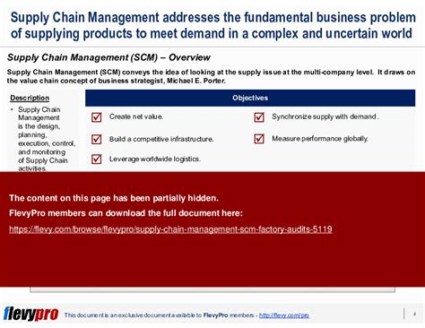 Ppt Supply Chain Management Scm Factory Audits 20 Slide Ppt