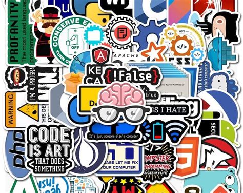 50100pcs Coding Programming Stickers Developers Coders Programmers