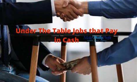 32 Best Under The Table Jobs That Pay Cash Directly Makedailyprofit