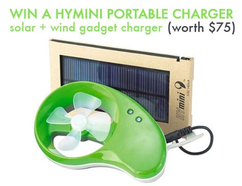 Win A Hymini Portable Wind Solar Gadget Charger