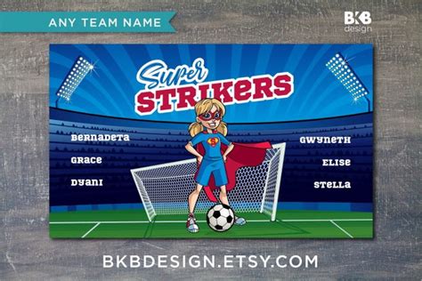 Vinyl Soccer Team Banner Blue Angels Bkb Design