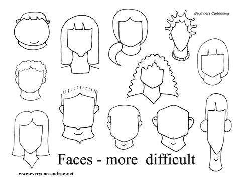 More Difficult Faces Drawing People Faces Cartoon Drawings Of People