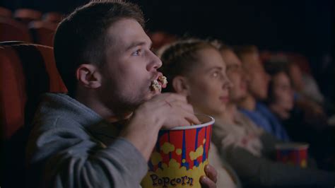 Rude Man Eating Popcorn At Cinema Guy Stock Footage Sbv 326101819