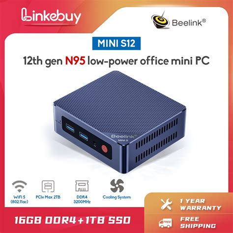 Beelink Mini S12 Mini Pc Intel 12th Gen N 95 N100 Mini Pc Ddr4 16gb 1tb Ssd Desktop Gaming