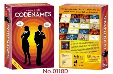 Codenames Board Game Number Of Players 2 8 71 X 16 X 229 Cm At Rs