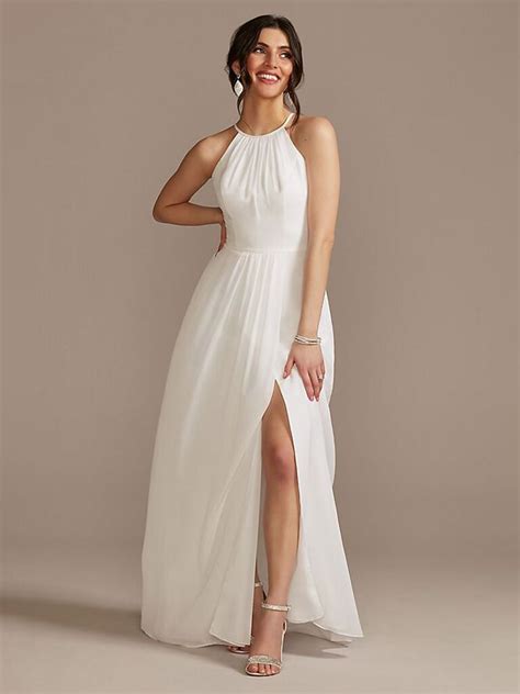 High Neck Bridesmaid Dress Midi Dresses Images