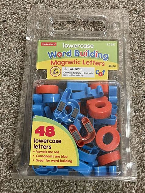 Lakeshore Uppercase Word Building Magnetic Letters 48pc Montessori Red