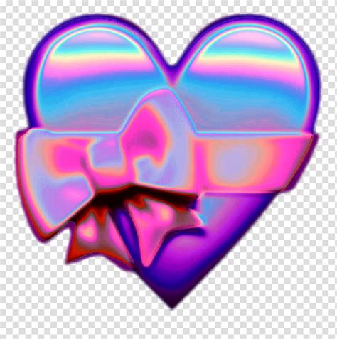 Love Heart Emoji Holography Tumblr Vaporwave Web Design Sticker