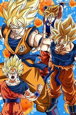 Dragon ball z posters and prints to buy online from uk poster shop popartuk. Dragon Ball Super/Z Poster Goku SSJ Collage 12in x 18in ...