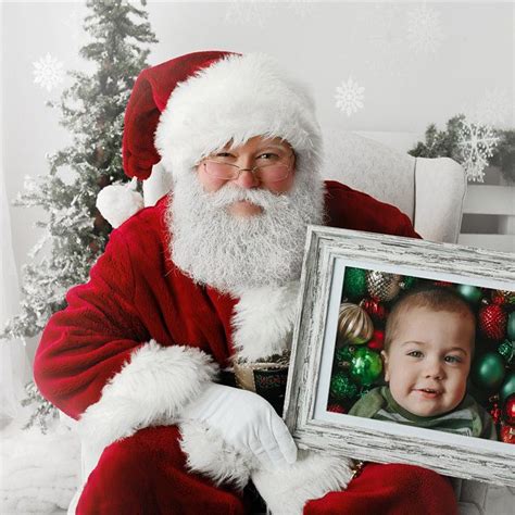 Santa Photoshop Template Holding Portrait Frame Santa Shush Etsy