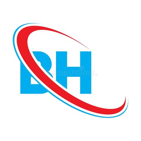 Bh Letter Logo Design Bh Letter Bh Logo Bh Initial Letter Logo Stock