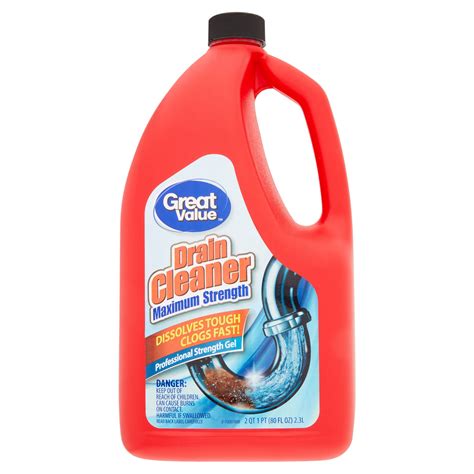 Great Value Professional Strength Drain Clog Remover Gel 80 Fl Oz