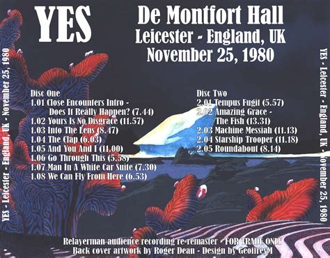 Yes Drama 1980 11 25 De Montfort Hall Leicester Re Remastered