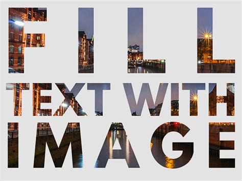 How To Fill Text With Image In Photoshop