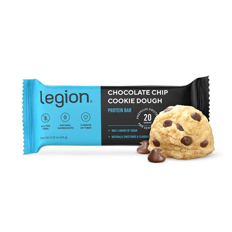 Buy Legion Protein Bar Chocolate Chip Cookie Dough 100 Whey Protein