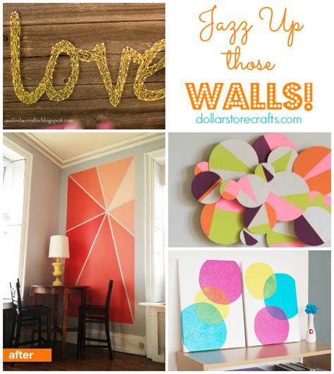 I share 5 different affordable but super ideas to create your very own paintings, mirrors and macrame! 10 DIY Wall Art Ideas » Dollar Store Crafts