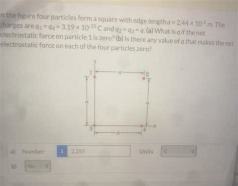 Solved In The Figure Four Particles Form A Square With Edge