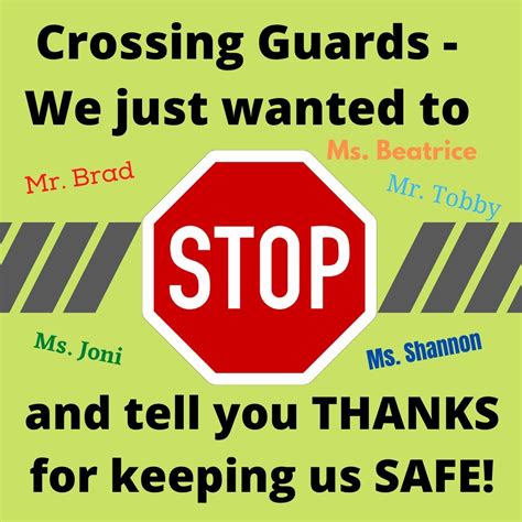 this week is crossing guard doss elementary pta