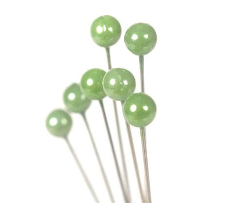 Florist Sundries Pins Oasis® Pearl Pins Apple Green 10mm
