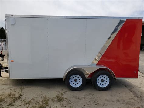 7x14 Red And White Cargo Trailer Ad 715 Usa Cargo Trailer