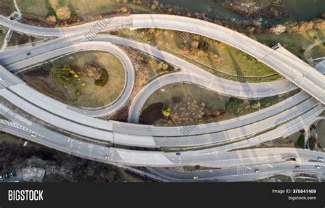 Top Down View Highway Image And Photo Free Trial Bigstock