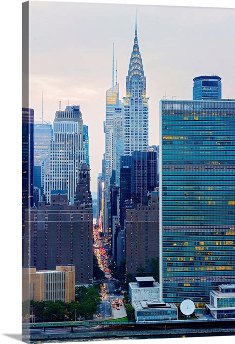Chrysler Building United Nations And 42nd Street Wall Art Canvas