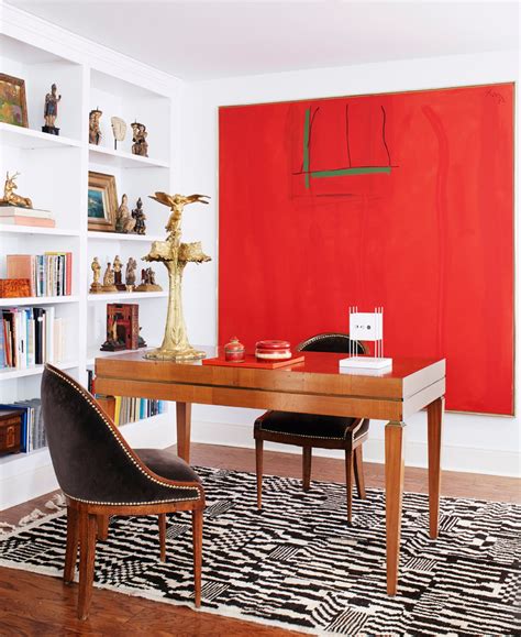 There's new bedding, new curtains, new knickknacks, even new furniture. home office decor dvf style better decorating bible red ...