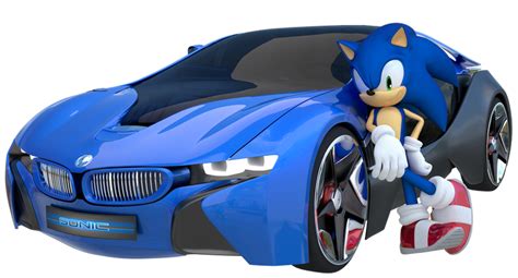 Sonic The Hedgehog With Car 3d By Fentonxd On Deviantart