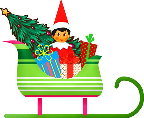 He often leaves a little note for the kids to explain his antics or tell them about a special treat he's left for them, so i created some simple printable note cards to have on hand. Elf on the shelf in Santa's sleigh clipart. Free download transparent .PNG | Creazilla