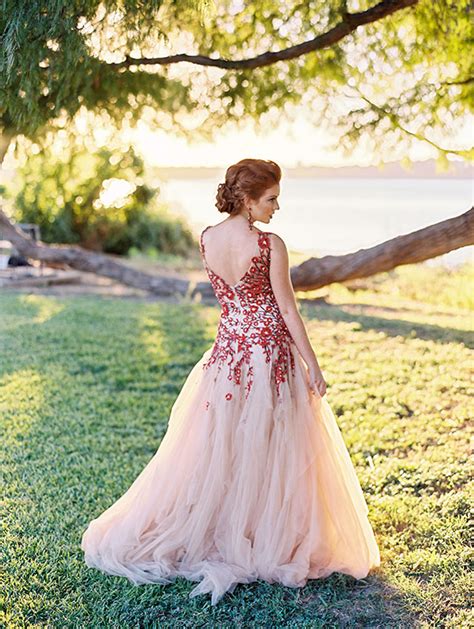 Bold Colors And A Floral Wedding Dress For Fall