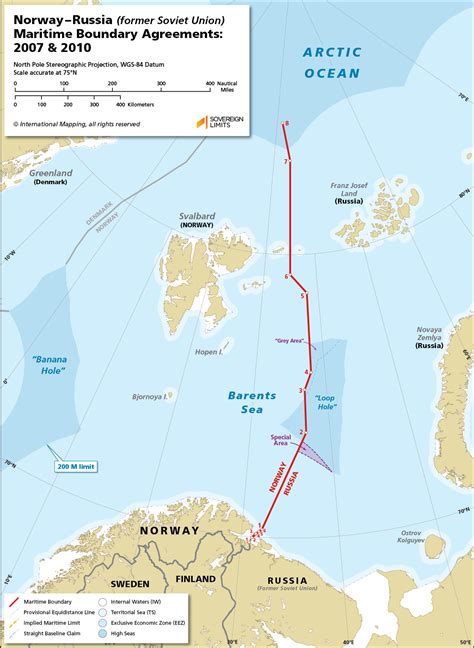Norwayrussia Maritime Boundary Sovereign Limits