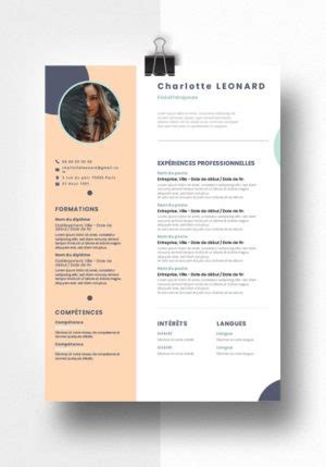 Get the best cv format template and introduce yourself to the professional world with the best results. Nos modèles de CV en ligne 2021 +70 modèles | Fisio