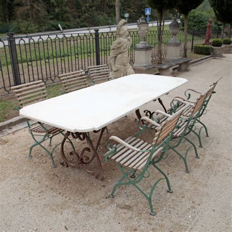 Browse selection of modern patio dining tables and more, in a range of colours, styles and materials, always at attractive prices. Garden Table with Stone Top For Sale at 1stdibs