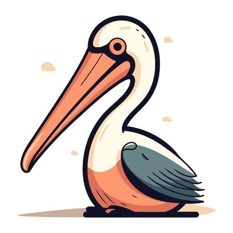 Premium Vector Pelican Vector Illustration Cartoon Pelican Isolated