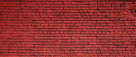 Download Wallpaper 2560x1080 Wall Brick Red Texture
