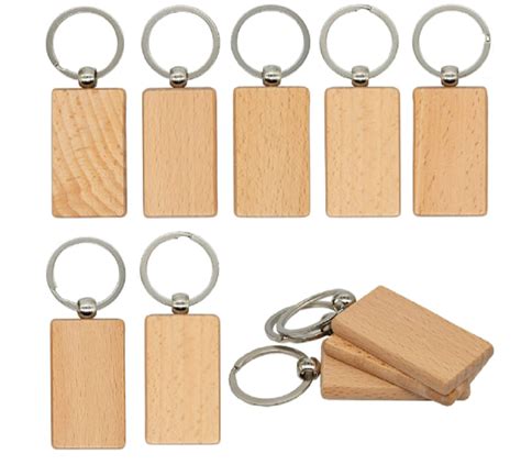 Brown Rectangular Plain Wooden Keyrings For Keychain At Rs 10piece In