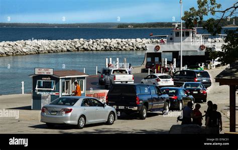 Washington Island Ferry Line At The Harbor In The Door County Town Of