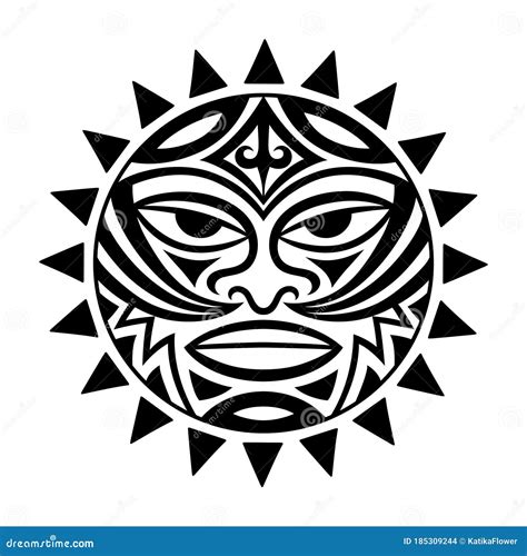 Ethnic Symbol Mask Of The Maori People Tiki Thunder Like Tiki Is