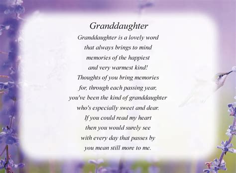 Granddaughter Free Grandchildren Poems