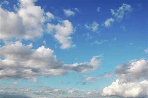 Blue Sky With Cumulus Clouds Artwork Digital Art By Leonello Calvetti